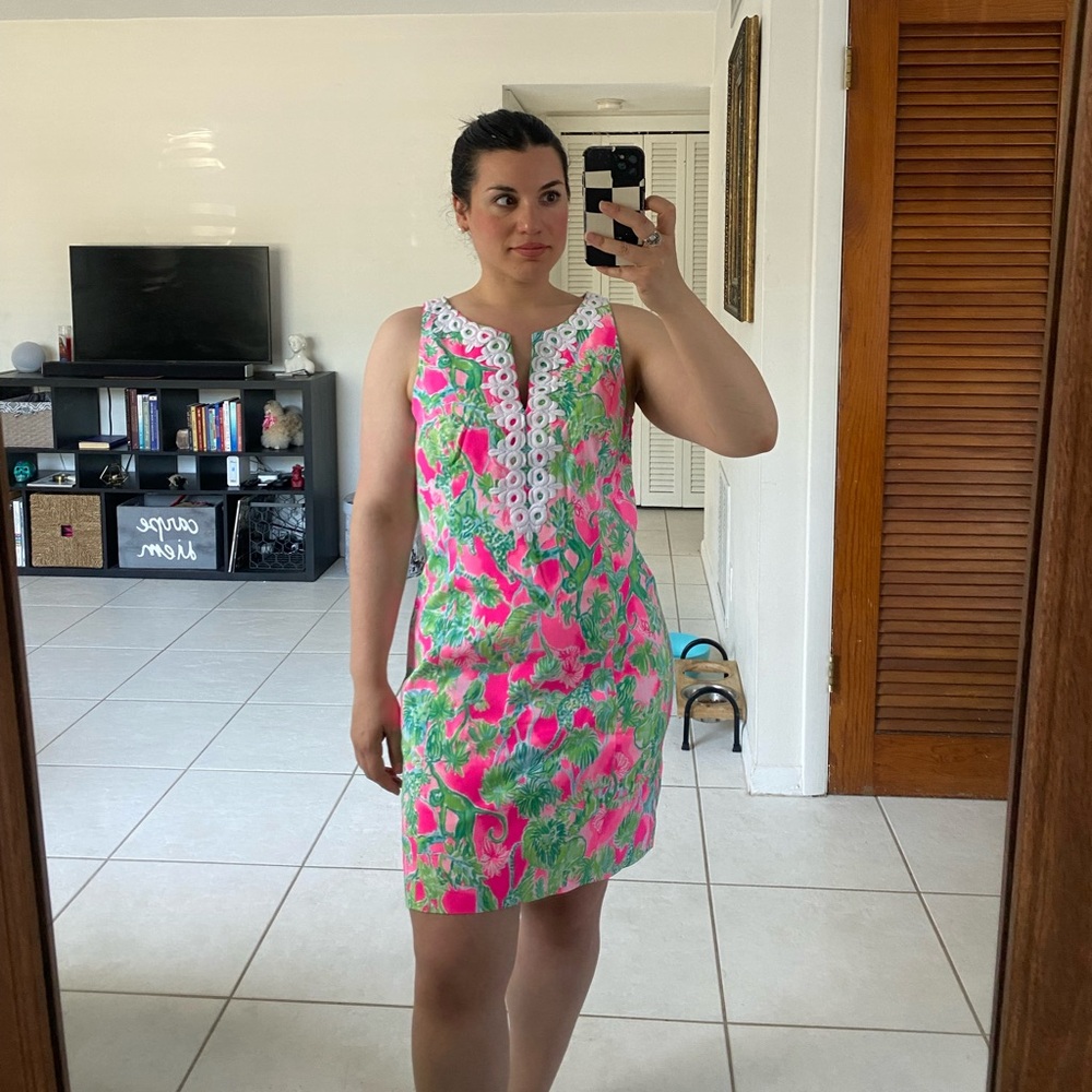 Lilly Pulitzer Shift Dress Jungle Print Size 10